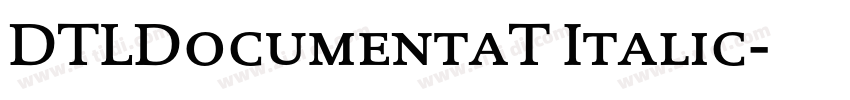 DTLDocumentaT Italic字体转换